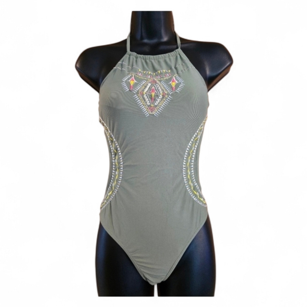Marilyn Monroe Green One Piece Boho Accents One Piece Swim Suit